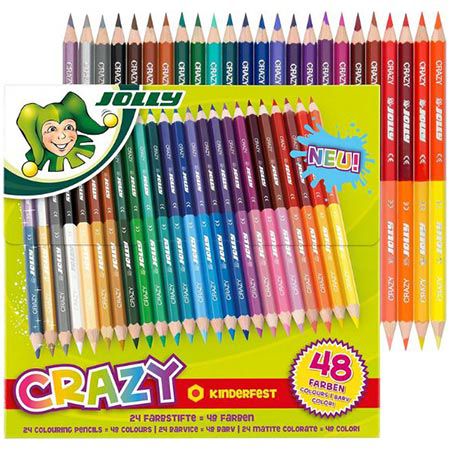 🖊️ 24er Pack Jolly Superstick Crazy Farbstifte mit 48 Farben für 12,98€ (statt 21€)