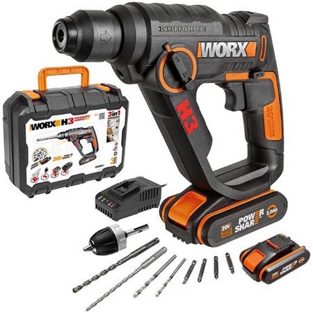 🧰 WORX WX390.1 20V Bohrhammer mit SDS-plus Set für 64,99€ (statt 104€)