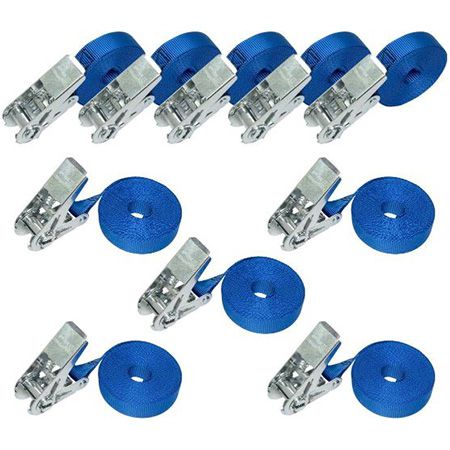 🚚 10er Pack Amazon Basics Spanngurte mit Ratschenschloss, 6m für 23,40€ (statt 28€)