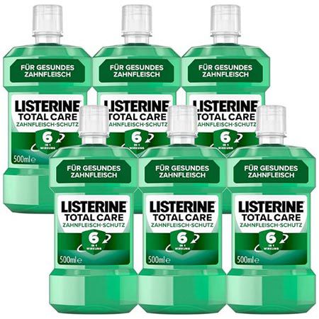 🦷 6er Pack Listerine Total Care Zahnfleisch-Schutz, 500ml ab 19,22€ (statt 30€)