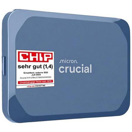 💾 Crucial X10 Externe SSD Festplatte, 8TB bis zu 2.100MB/s für 499,99€ (statt 550€)