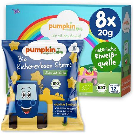 🥨 8er Pack Pumpkin Organics Kindersnack ab 4,82€ (statt 7€)