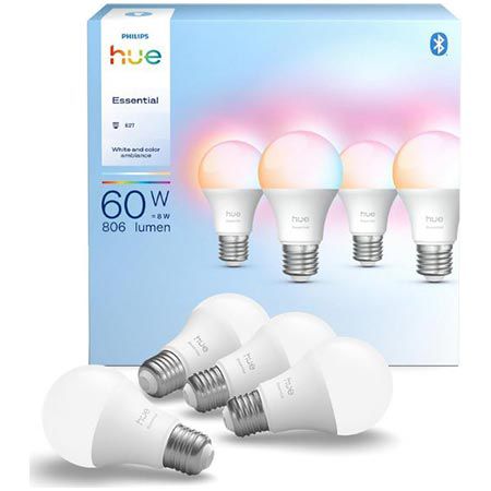 💡 4er Pack Philips Hue Essential Smart LED A60 Glühbirne für 44,98€ (statt 60€)