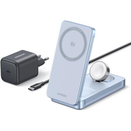 🔋 Ugreen MagFlow 3-in-1 Wireless Charger, 25W für 89,99€ (statt 140€)