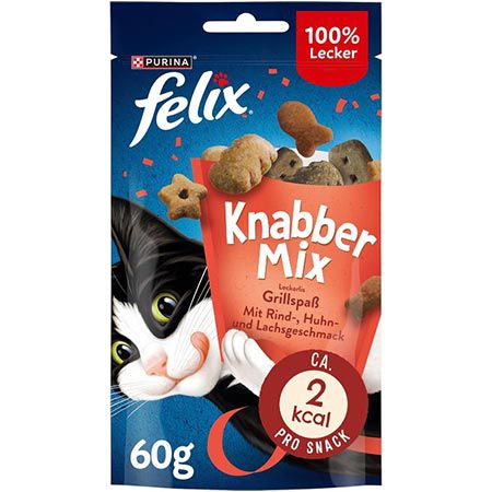 🐈 8er Pack Felix KnabberMix Grillspaß Katzensnack ab 6,64€ (statt 9€)