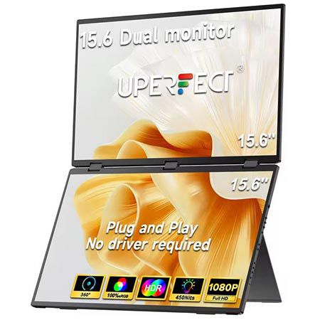 🖥️ UPERFECT Delta 15,6 Zoll Dual FHD Monitor für 156,16€ (statt 360€)