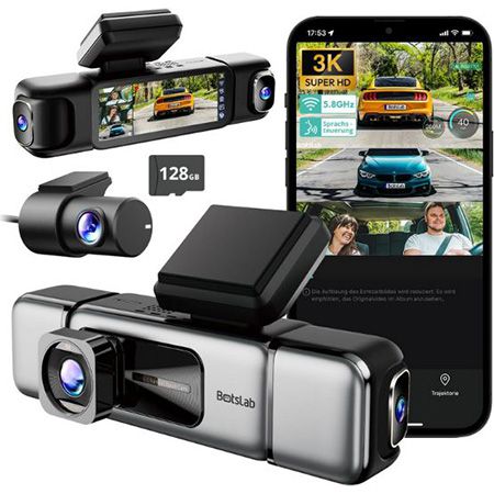 📸 Botslab 4 Kanal Full-HD Dashcam Set für Vorne + Hinten für 170,99€ (statt 201€)