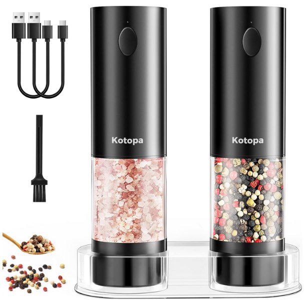 🧂 Kotopa elektr. Salz- & Pfeffermühle mit 5 Stufen für 17,92€ (statt 24€)