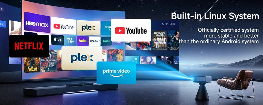 📽️ Lareser A1 LED Beamer mit 1.000ANSI & Android für 98,39€ (statt 130€)