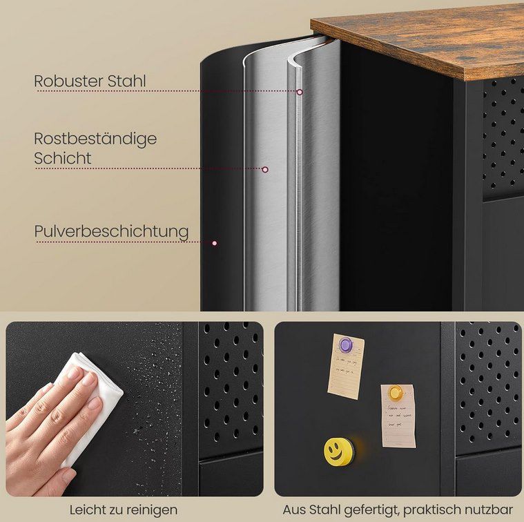 SONGMICS Metallschrank mit verstellbaren Böden für 94,99€ (statt 125€)