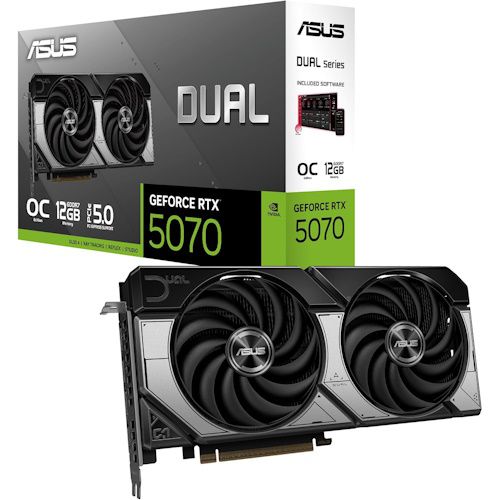 🦾 ASUS Dual GeForce RTX 5070 12GB GDDR7 OC Edition Gaming Grafikkarte für 470,75€ (statt 542€)