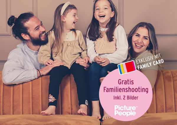 Mit Ernstings family kostenloses Fotoshooting bei PicturePeople sichern