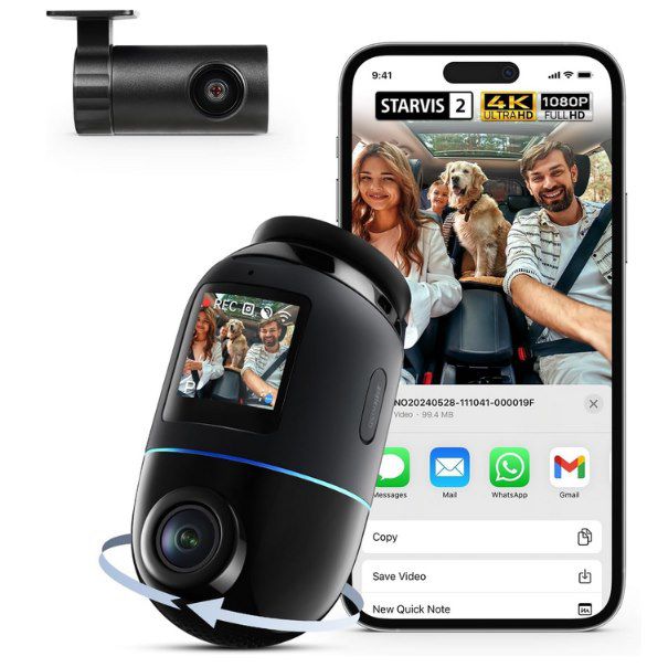 🚗 70mai 4K Omni, 4K+1080P Dashcam mit GPS & STARVIS 2 HDR für 319,99€ (statt 360€)