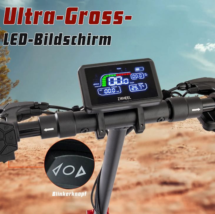 🛴 zwheel T4 10 🛴 zwheel T4 10 E Scooter mit 500W & Federung für 262,74€ (statt 423€)