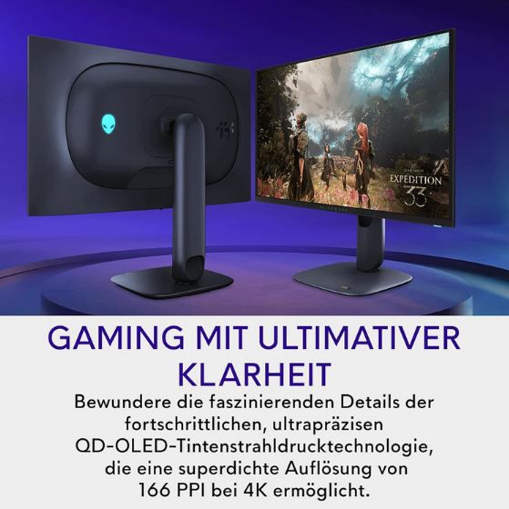 🖥️ Alienware AW2725Q 27 4K UHD QD OLED Monitor mit 240Hz für 597,31€ (statt 680€)