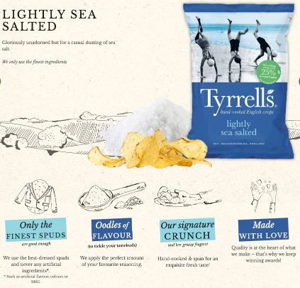 🧂 Tyrrells Slow Cooked Crisps, Lightly Sea Salted, 150g ab 2,15€ (statt 3€)