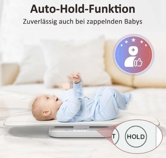 ⚖️ Grownsy Babywaage mit abnehmbarem Tablett bis 150kg für 28,73€ (statt 52€)