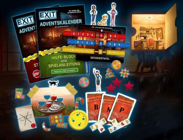 🎄 Kosmos EXIT Das Spiel Der lautlose Sturm   Adventskalender, für 23,99€ (statt 32€)