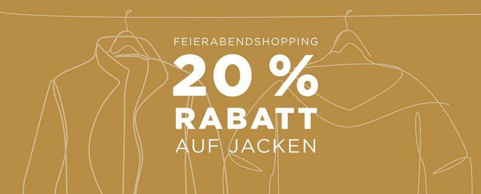 🧥🔥 engelhorn: Feierabend Sale mit  20% Rabatt auf Jacken   z.B. Wellensteyn, BOSS, Nike u.v.m.