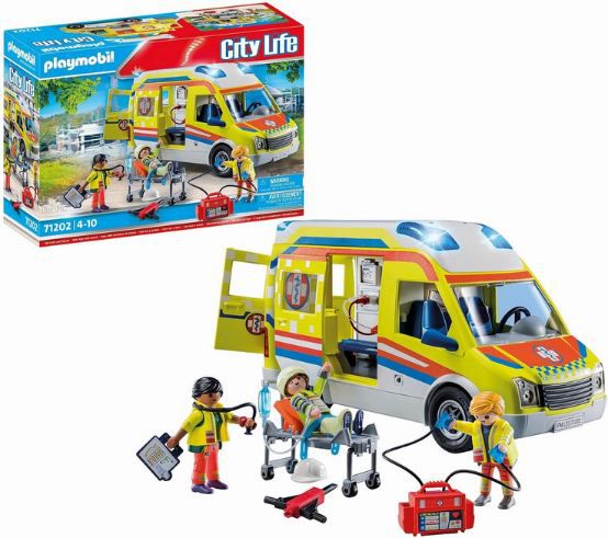 🚑 Playmobil 71202 City Life Rettungswagen mit Licht & Sound für 35,89€ (statt 43€)