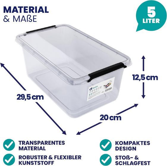 📦 10er Pack Deuba Aufbewahrungsbox mit Deckel, 5L für 28,85€ (statt 37€)