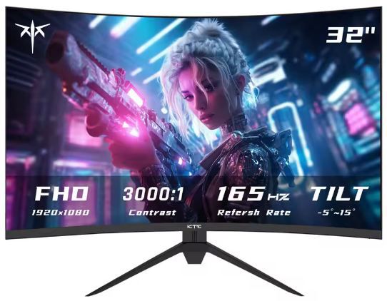 🖥️ KTC H32S17C 32 🖥️ KTC H32S17C 32 Curved Gaming Monitor mit 180 Hz für 142,33€ (statt 190€)