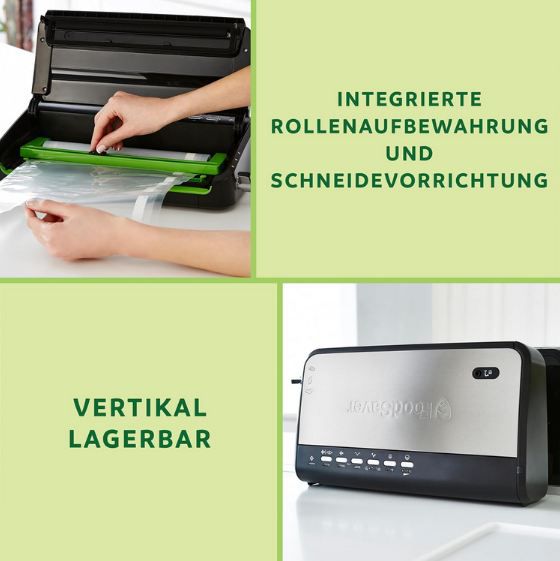 🍛 Foodsaver FFS005X Vakuumiergerät mit Rollenaufbewahrung für 99,98€ (statt 119€)