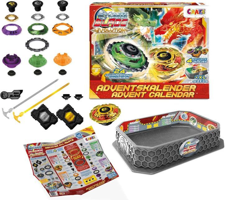 🎄 Craze Blade Evolution Adventskalender mit Kampfkreisel für 23,99€ (statt 35€)