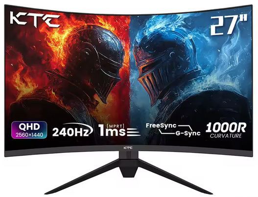 🖥️ KTC H27S25E 27 WQHD Gaming Monitor mit 240Hz/1ms für 178€ (statt 240€)