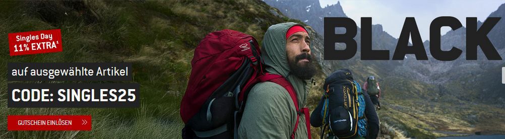 🧥 Bergfreunde Singles Day mit 11% Extra Rabatt   Schuhe, Jacken, Oberteile u.v.m.