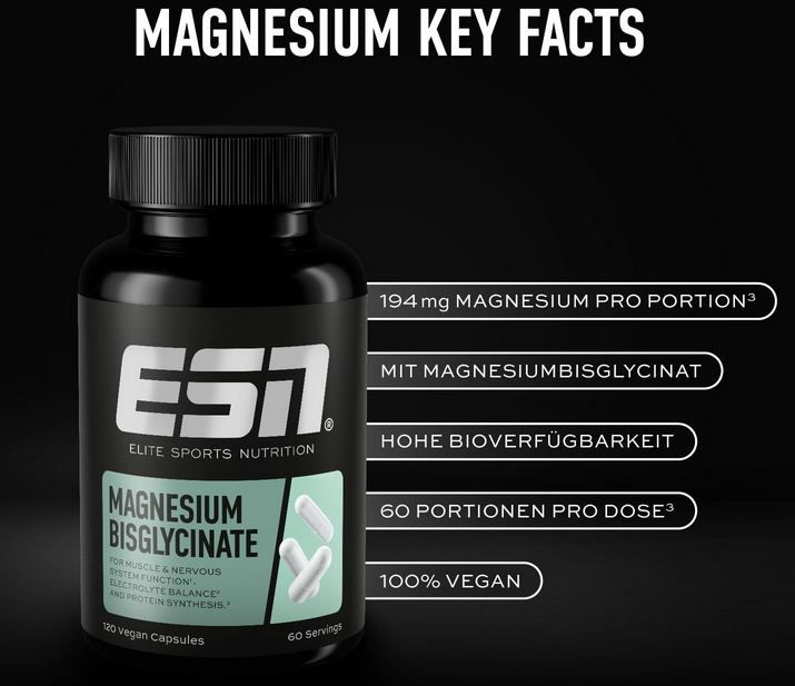 💊 ESN Magnesium Caps, 120 Kapseln, 194mg Magnesium pro Tagesportion für 10,99€ (statt 19€) 💊 ESN Magnesium Caps, 120 Kapseln, 194mg Magnesium pro Tagesportion für 10,99€ (statt 19€)