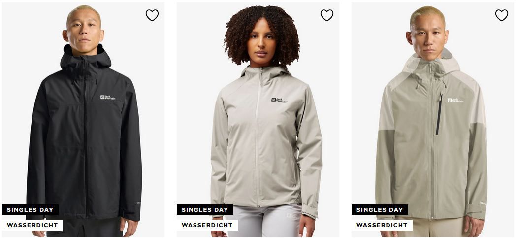 🧥 Jack Wolfskin Singles Day mit 22% Rabatt auf ausgewählte Styles