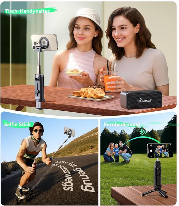 📱 Joyroom 4 in 1 MagSafe Selfie Stick mit Fernbedienung für 13,49€ (statt 27€)