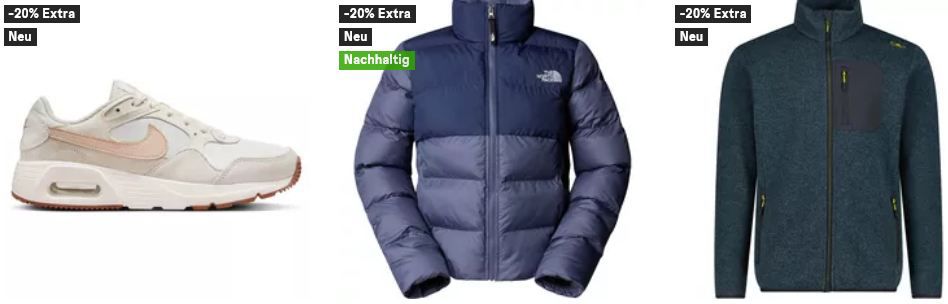 🧥 Sportscheck Pre Black Week mit 20% Extra Rabatt ab 24€   The North Face, Nike, u.v.m.