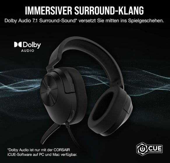 🎧 Corsair HS55 Surround Gaming Headset für 39€ (statt 53€)
