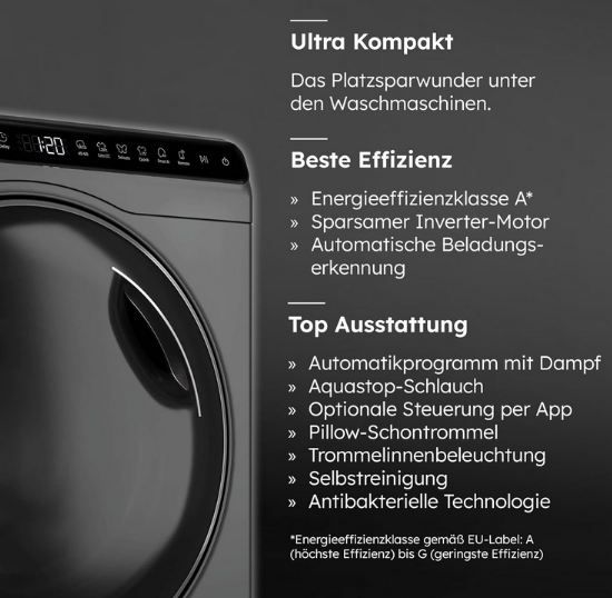 🧺 Haier HW50 Mini Waschmaschine, 5kg, 51cm für 598,99€ (statt 669€)