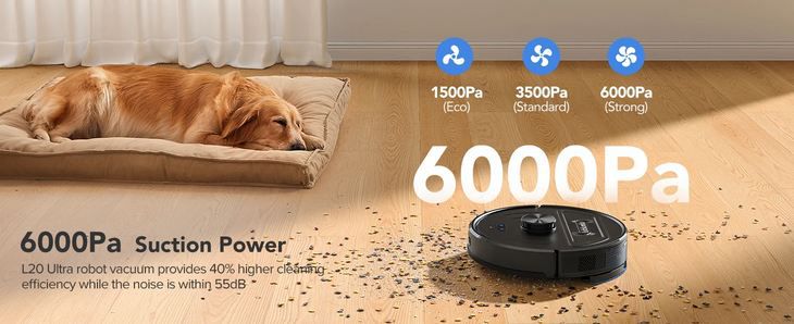 🧹 Lubluelu L20 Ultra Saug  & Wischroboter mit 6.000 Pa für 77,46€ (statt 108€)