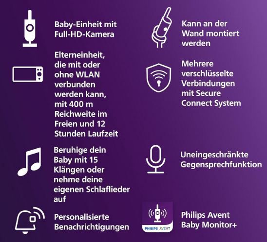 👶🏼 Philips Avent Connected Videophone mit WLAN für 199,99€ (statt 247€)