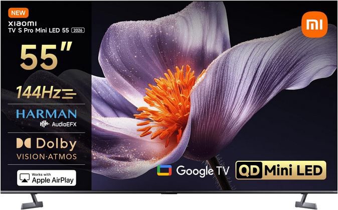 📺 Xiaomi S Pro Mini LED 55 4K QLED Smart TV mit 144Hz für 649€ (statt 729€)