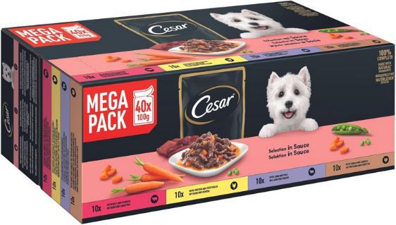 🐶 40er Pack Cesar Selektion in Sauce Premium Hundefutter ab 13€ (statt 18€)