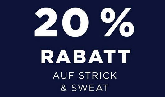 👕 engelhorn Strick & Sweat Sale + 20% Extra (Polo Ralph Lauren, BOSS, Tommy u.v.m.)