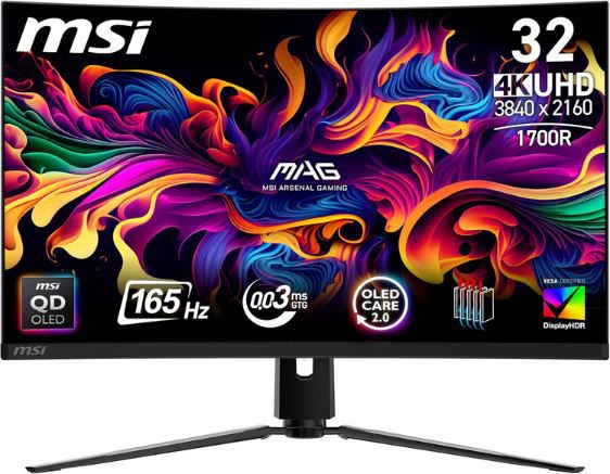 🖥️ MSI MAG 321CUPDE 32 UHD QD OLED Curved Gaming Monitor für 699€ (statt 729€)