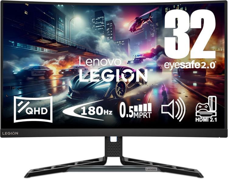🖥️ Lenovo Legion R32qc 30 31,5 QHD Curved Gaming Monitor für 189,99€ (statt 208€)