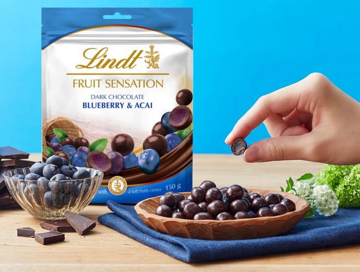 🍫 Lindt Sensation Fruit Heidelbeere & Acai, 150g ab 4,46€ (statt 6€)