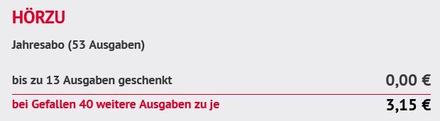 📺 Bis zu 13 Ausgaben der HÖRZU TV Zeitschrift GRATIS (statt 39€)