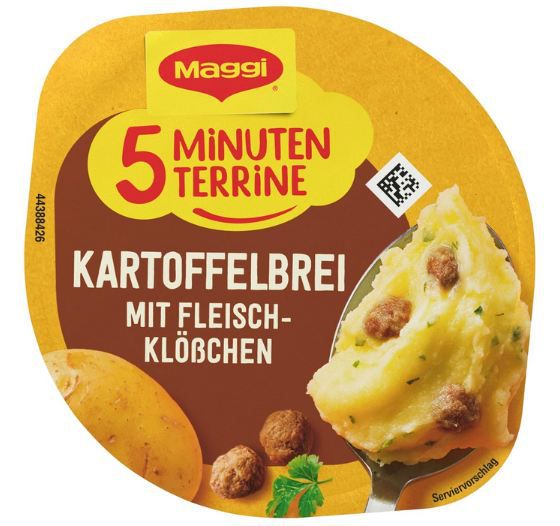 🥔 8er Pack MAGGI 5 Minuten Terrine Kartoffelbrei mit Fleischklößchen ab 7,52€ (statt 12€)