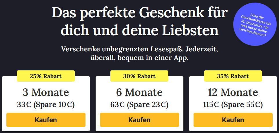 📰 Readly: Bis zu 35% Rabatt auf Geschenkkarten - z.B. 12 Monate für 115€ (statt 170€) 📰 Readly: Bis zu 35% Rabatt auf Geschenkkarten z.B. 12 Monate für 115€ (statt 170€)