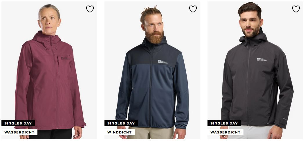 🧥 Jack Wolfskin Singles Day mit 22% Rabatt auf ausgewählte Styles