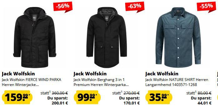 👕 SportSpar: Jack Wolfskin Mega Sale ab 8,99€ + 5€ Gutschein & VSK-Frei ab 60€ 👕 SportSpar: Jack Wolfskin Mega Sale ab 8,99€ + 5€ Gutschein & VSK Frei ab 60€