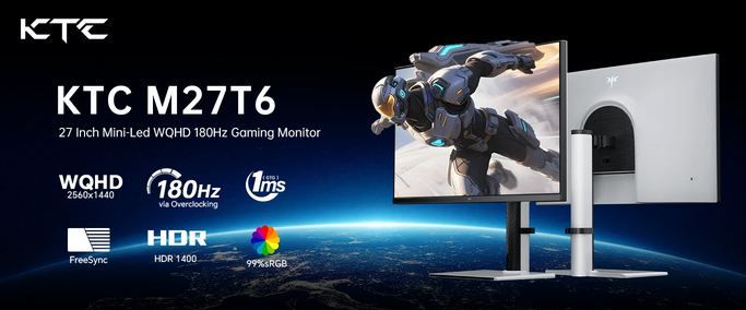 🖥️ KTC M27T6 27 Zoll Mini-LED WQHD Monitor mit 180Hz für 235,62€ (statt 320€) 🖥️ KTC M27T6 27 Zoll Mini LED WQHD Monitor mit 180Hz für 235,62€ (statt 320€)